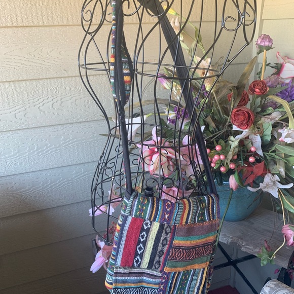 Handbags - Multicolor Striped Crossbody Bag made in Napal